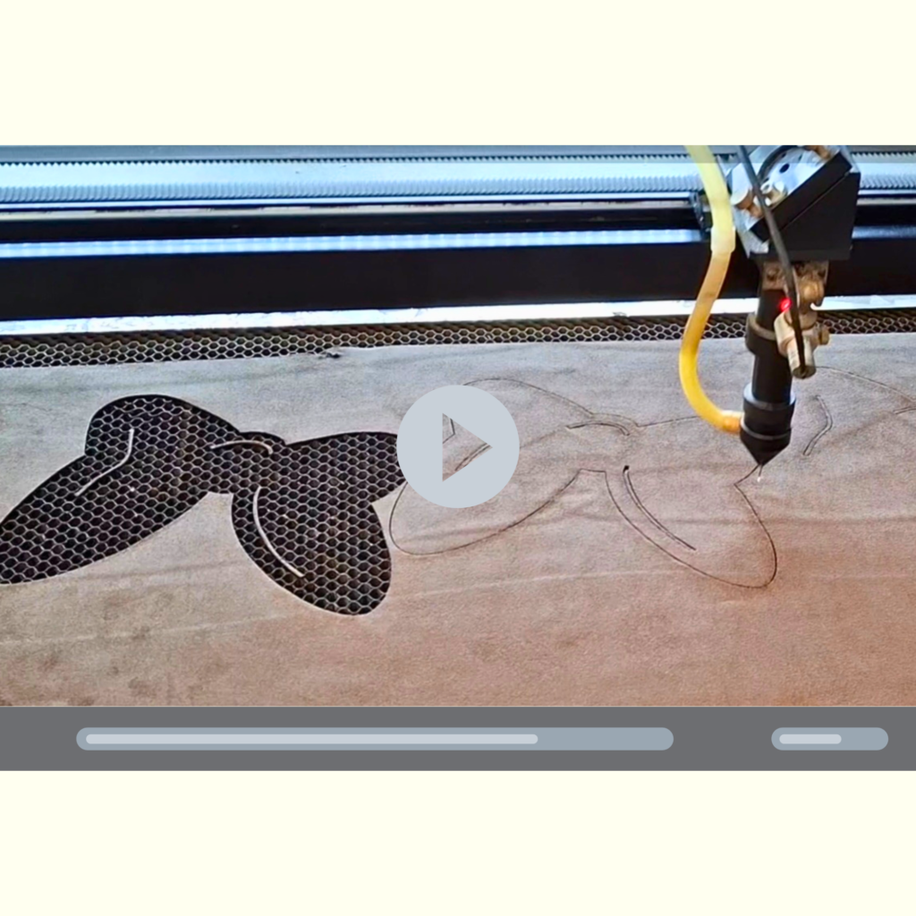 taglio tessuto con laser